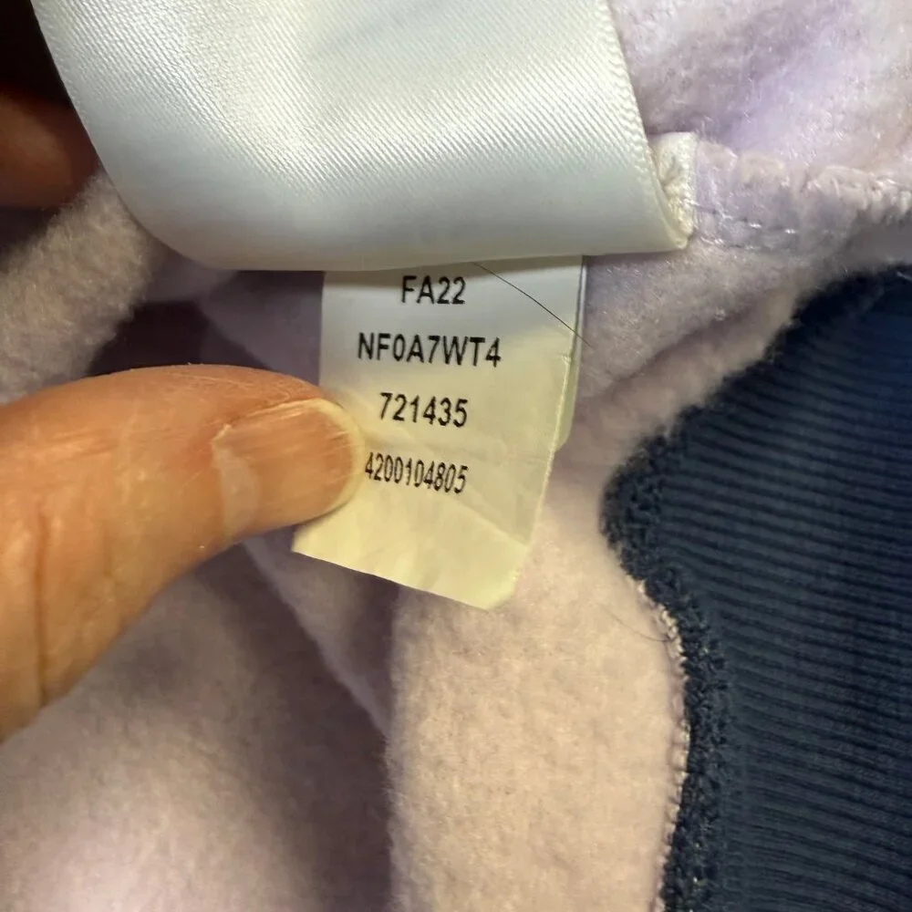 The North Face Women’s Color Block Hoodie Medium‎ Blue with Lilac EUC